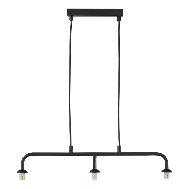 Feya 3 Light Bar Pendant Matt Black Frame Only