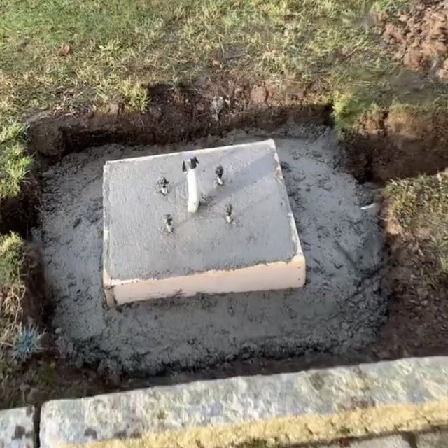 Foundation frame, square in galvanised steel