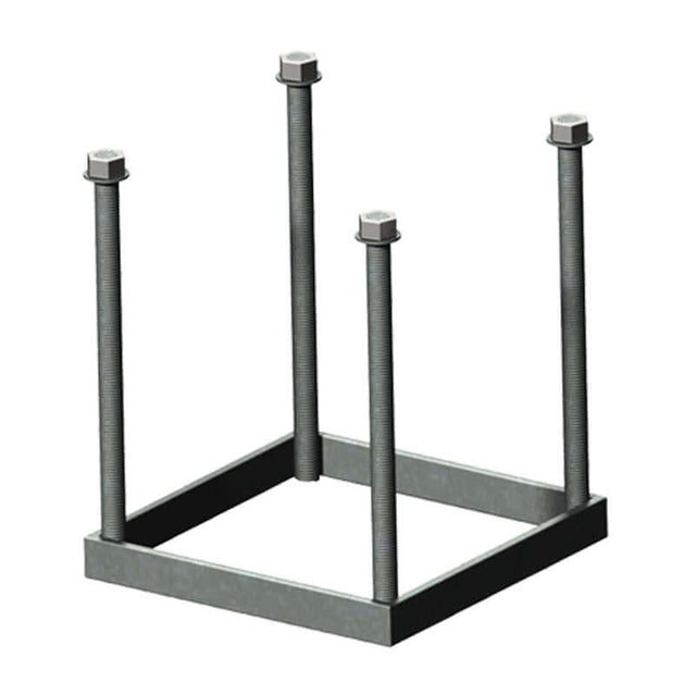 Foundation frame, square in galvanised steel