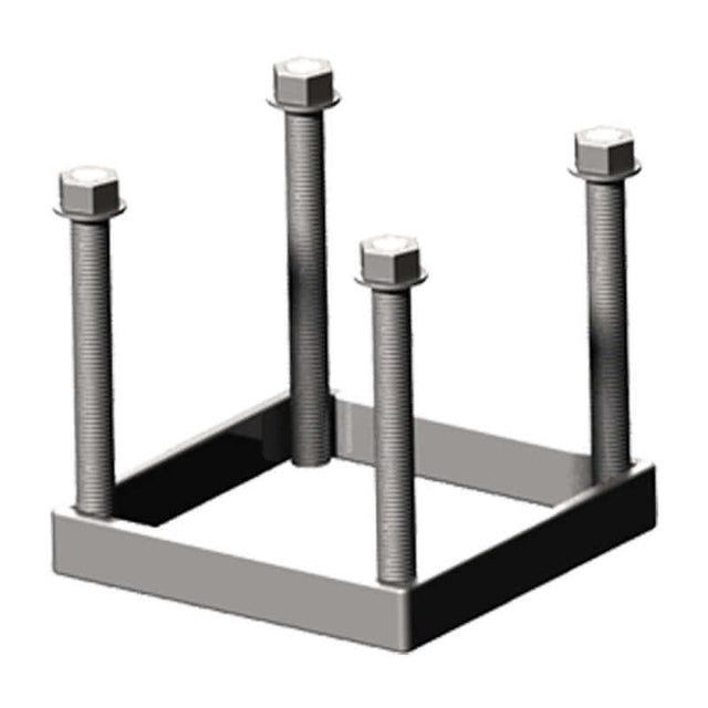 Foundation frame, square in galvanised steel