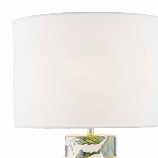 Filip Table Lamp Green Leaf Print Base Only