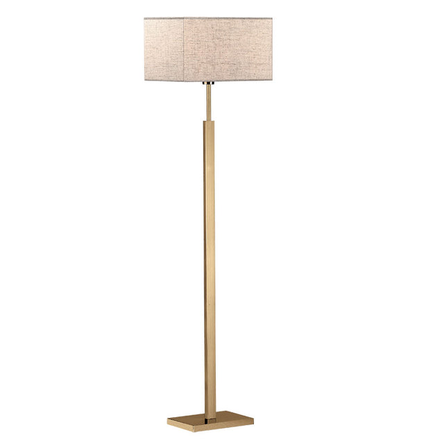 MATT BRASS with OATMEAL SHADE ULTRA LOUNGE FLOOR LAMP