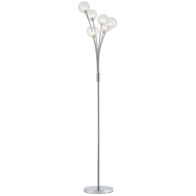 6L BLARNEY CHROME FINISH withCLEAR GLASS FLOOR LAMP