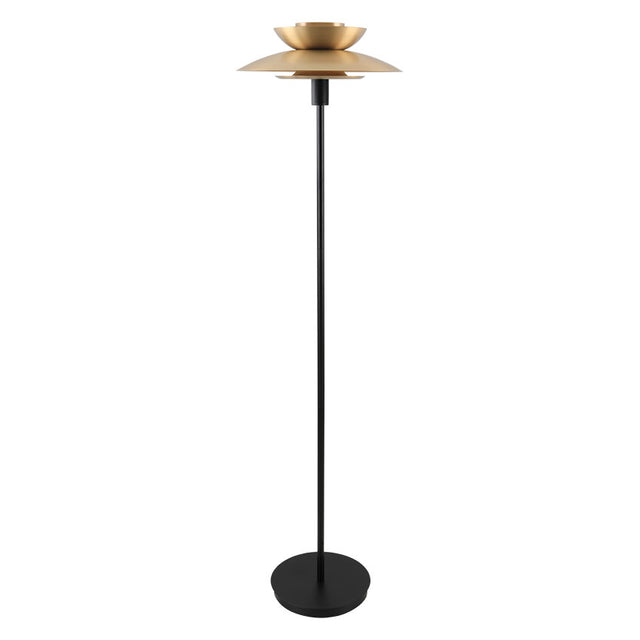 SATIN BRASS RETRO STYLE METAL FLOOR LAMP