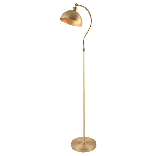 BRUSHED BRASS SWAN FLOOR LAMP