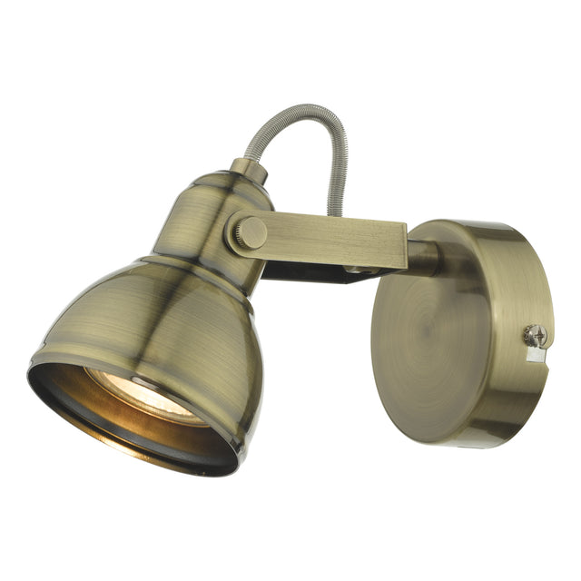 Fothergill Single Wall Spotlight Antique Brass