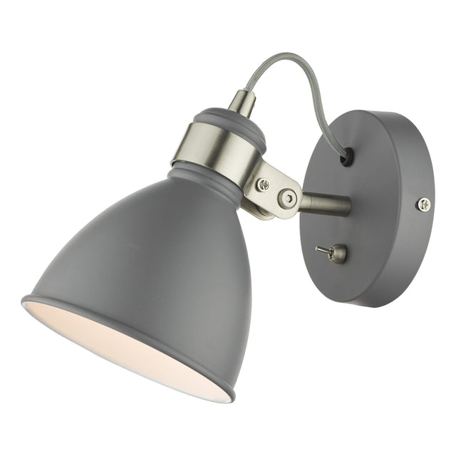 Frederick Single Wall Spotlight Dark Grey Satin Chrome