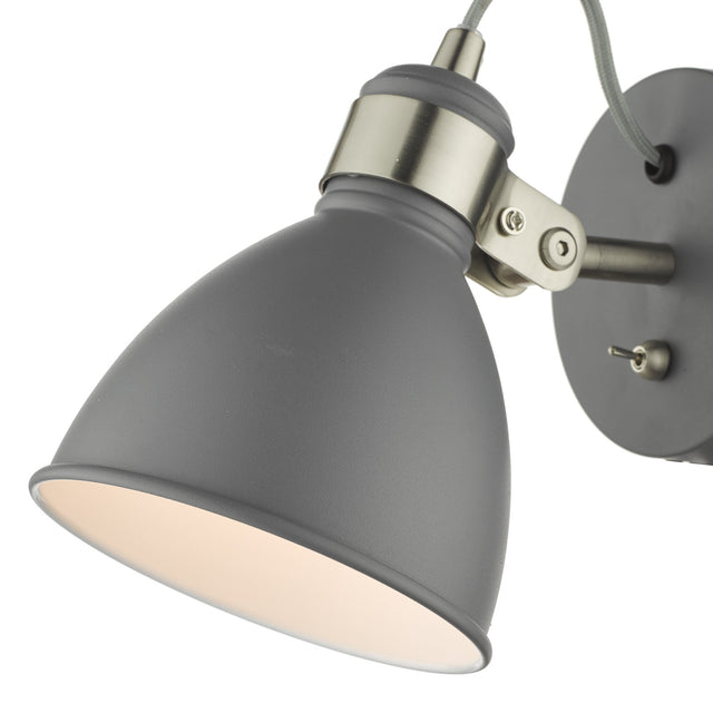 Frederick Single Wall Spotlight Dark Grey Satin Chrome