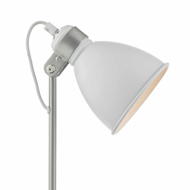 Frederick Task Lamp White & Satin Chrome