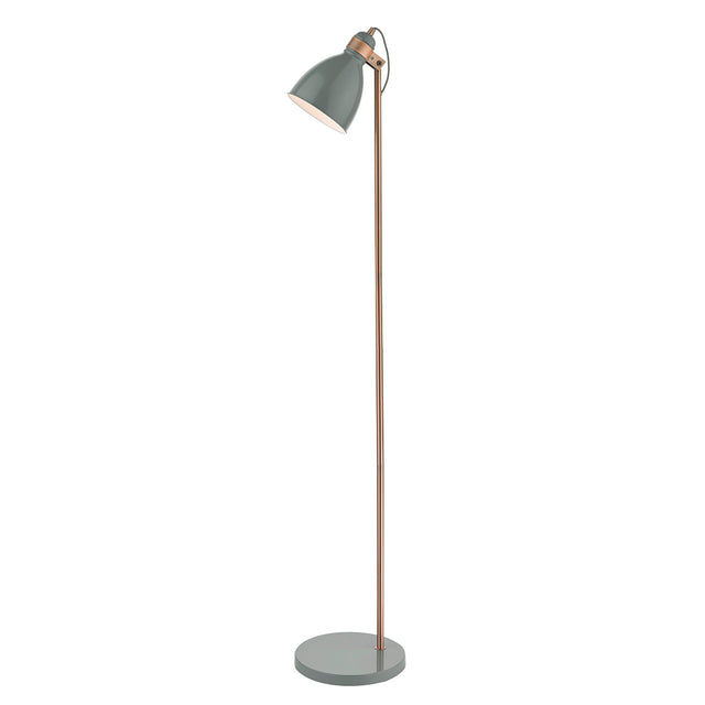 Frederick Task Floor Lamp Grey & Copper