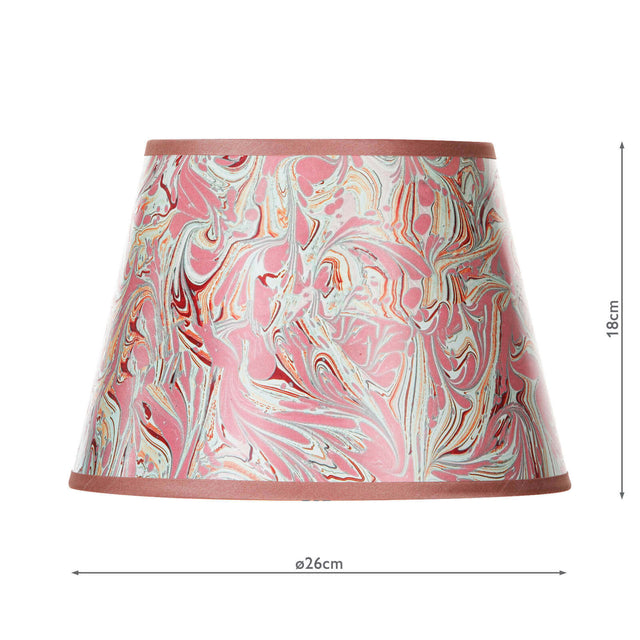 Frida Red Marble Pattern Tapered Drum Shade 26cm