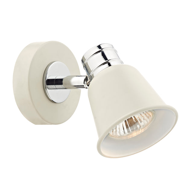 Fry Single Wall Spotlight Cream Polished Chrome