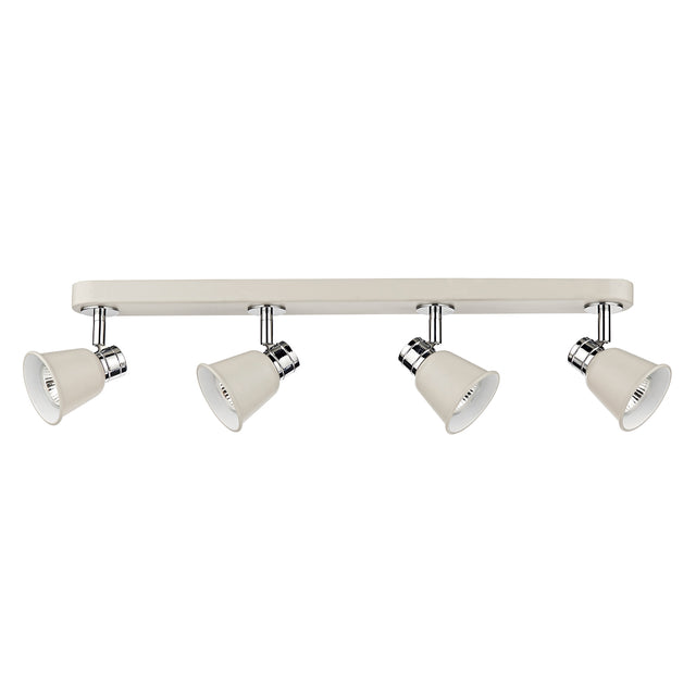 Fry 4 Light Bar Spotlight Cream Polished Chrome