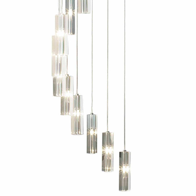 Galileo 20 Light Cluster Pendant Polished Chrome Crystal LED - 3M Drop