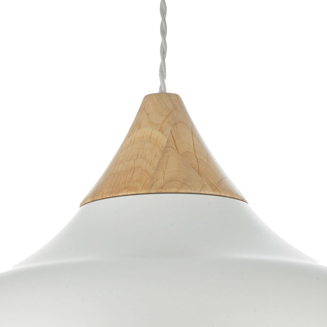 Gaucho 1 Light Pendant White