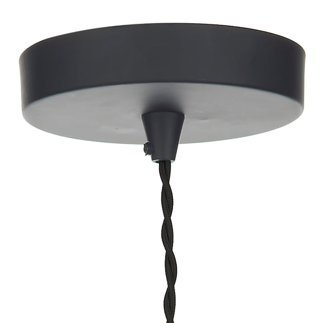 Gaucho 1 Light Pendant Black