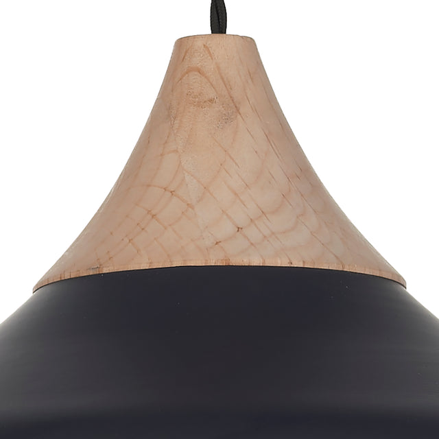 Gaucho 1 Light Pendant Black