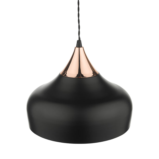 Gaucho 1 Light Single Pendant Black And Copper