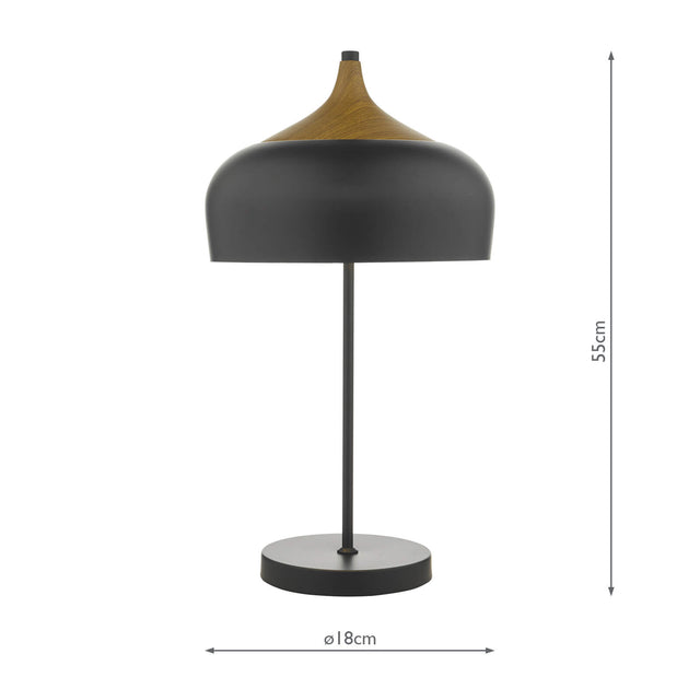 Gaucho 2 Light Table Lamp Black