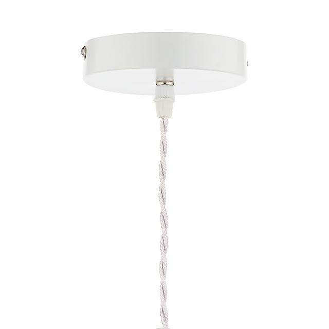 Gaucho 1 Light Pendant White Large