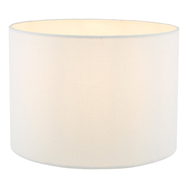 Georgina White Linen Drum Shade 25cm