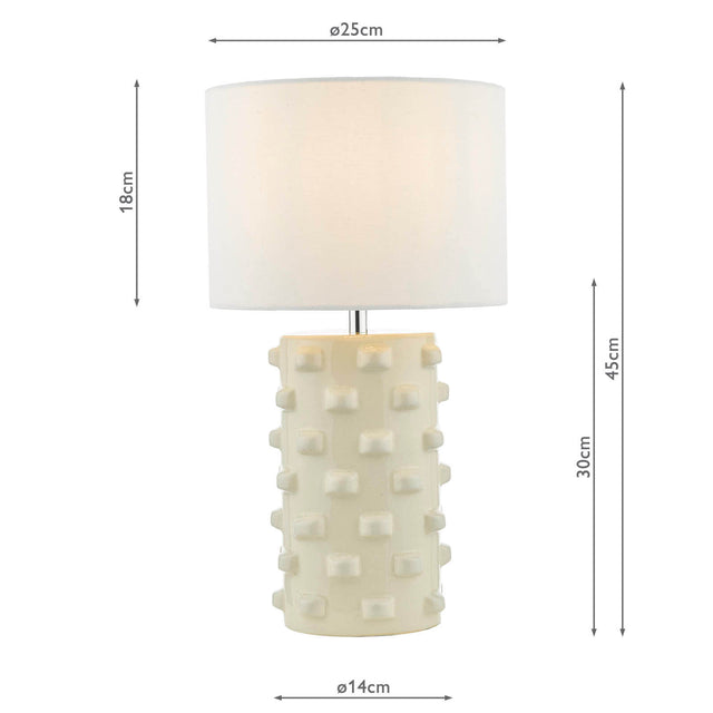 Georgina Table Lamp White With Shade