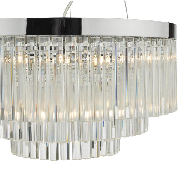 Giovana 5 Light Pendant Polished Chrome Clear Glass