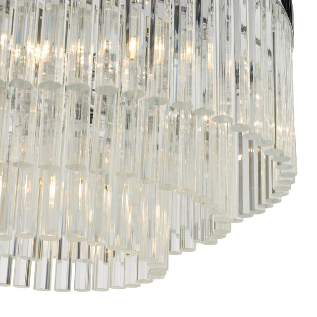 Giovana 5 Light Pendant Polished Chrome Clear Glass