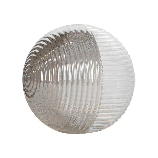 GL18 Mix & Match Smoked & Clear Ribbed Glass 10cm