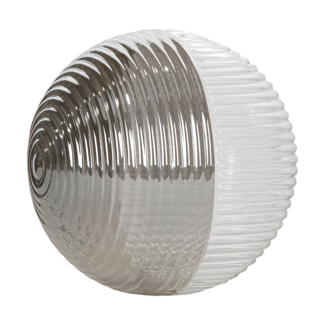 GL19 Mix & Match Smoked & Clear Ribbed Glass 15cm