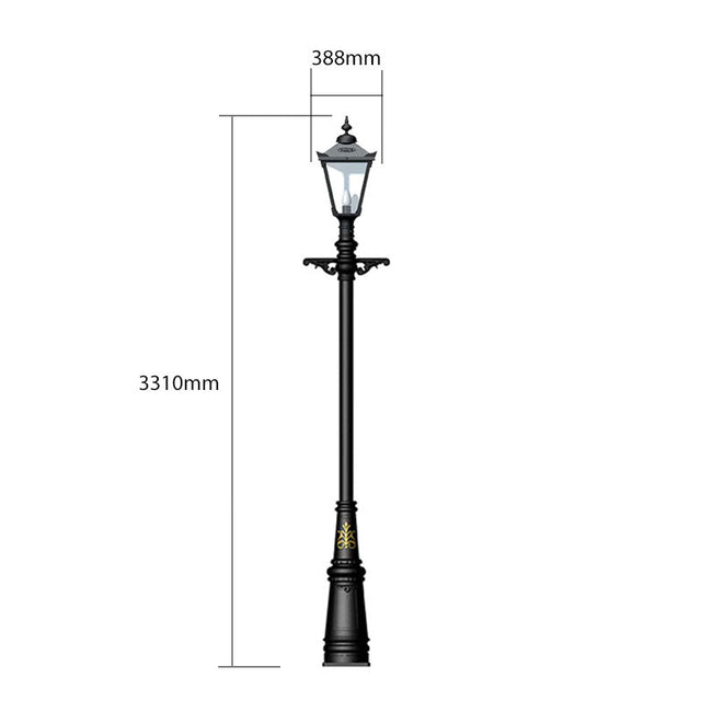 Victorian cast iron lamp post