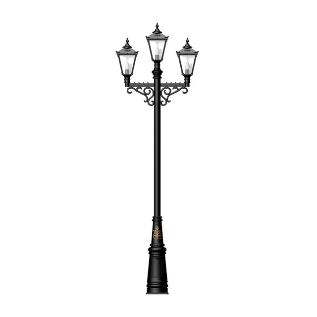 Victorian style large triple headed lamp post