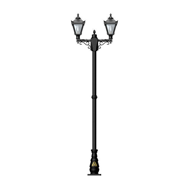 Victorian style medium double headed lamp post