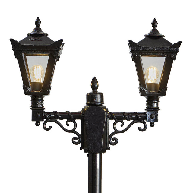 Victorian style medium double headed lamp post