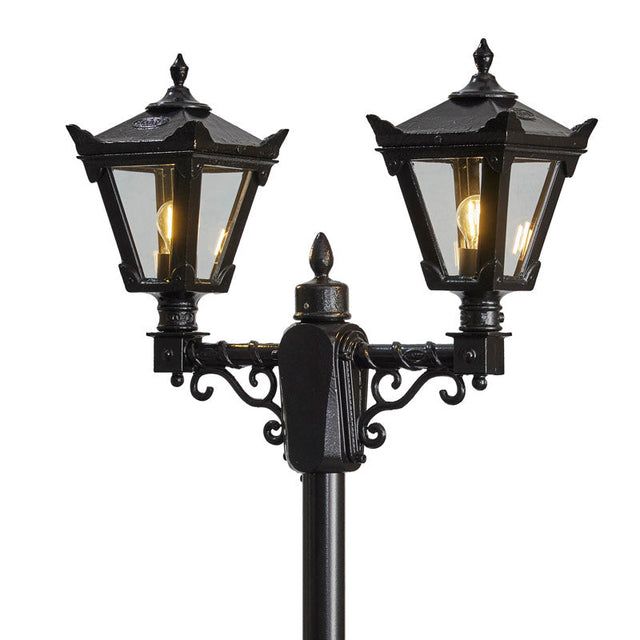 Victorian style medium double headed lamp post