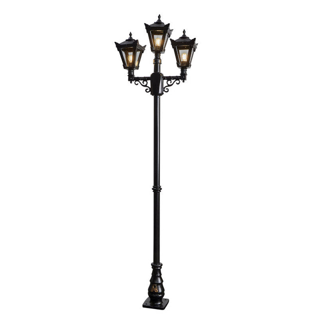 Victorian style medium triple headed lamp post