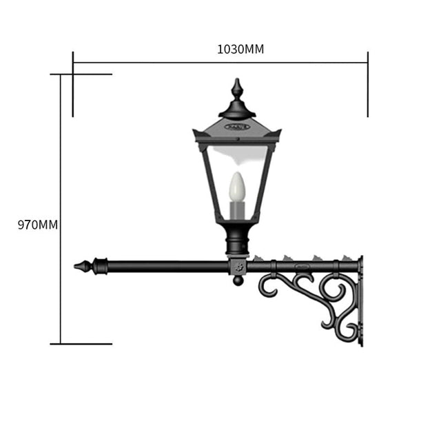 Victorian wall light with extension