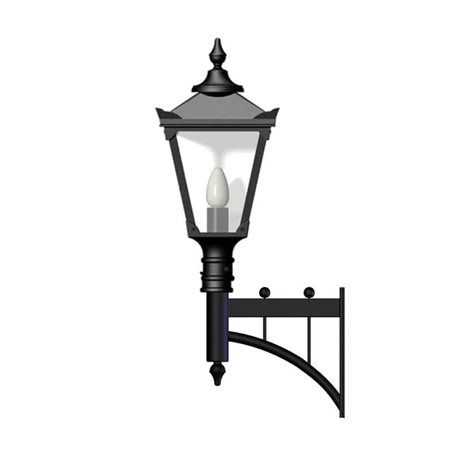 Victorian cast iron wall light with short arm