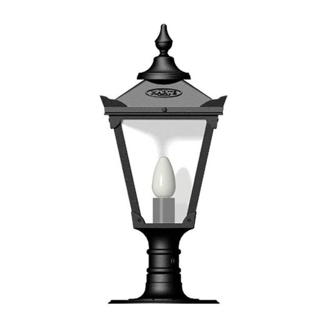 Victorian traditional cast iron pier light for flat pier caps