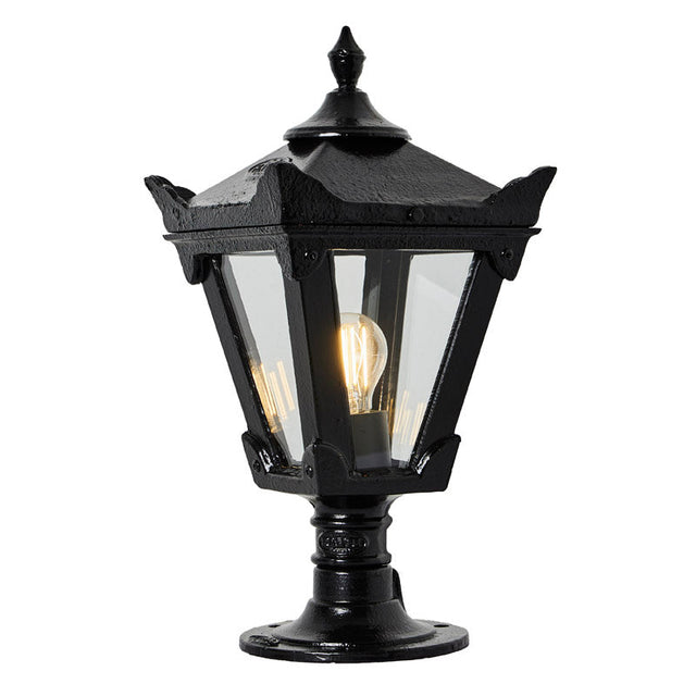 Victorian traditional cast iron pier light for flat pier caps