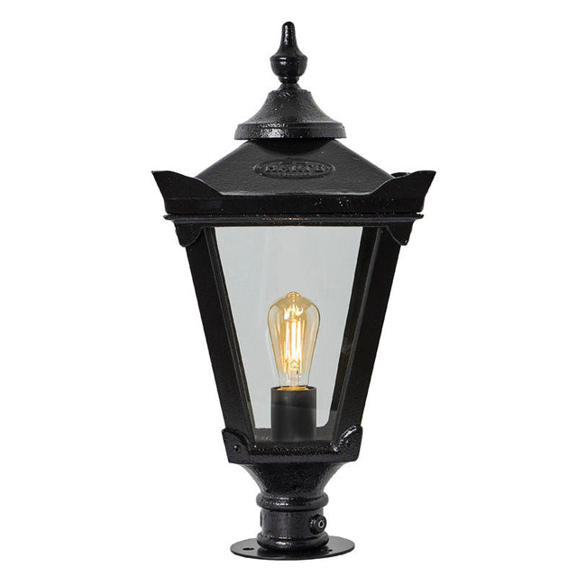 Victorian traditional cast iron pier light for narrow pier caps