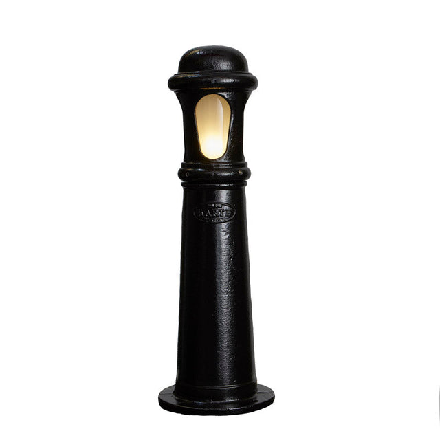 Decorative bollard light in cast iron