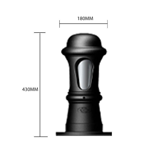 Decorative bollard light in cast iron