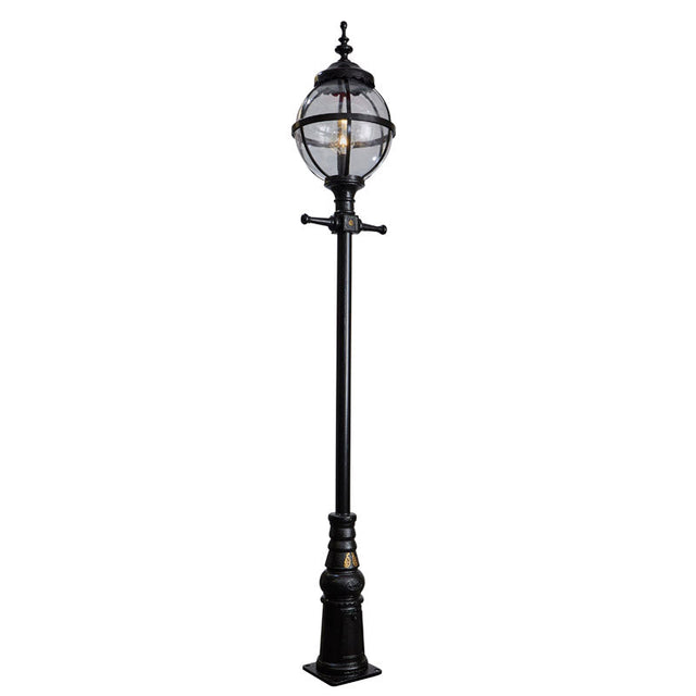 Victorian globe lamp post in cast iron