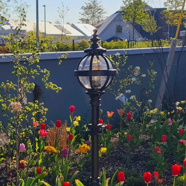 Victorian globe lantern in cast iron