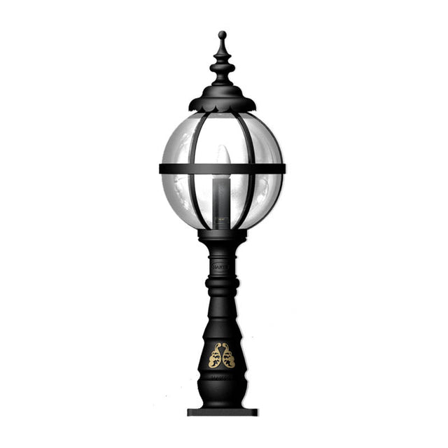 Victorian globe pedestal light in cast iron