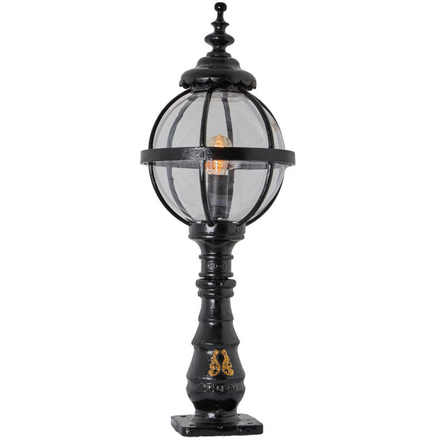 Victorian globe pedestal light in cast iron