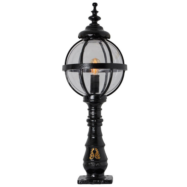 Victorian globe pedestal light in cast iron