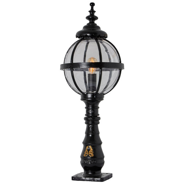 Victorian globe pedestal light in cast iron