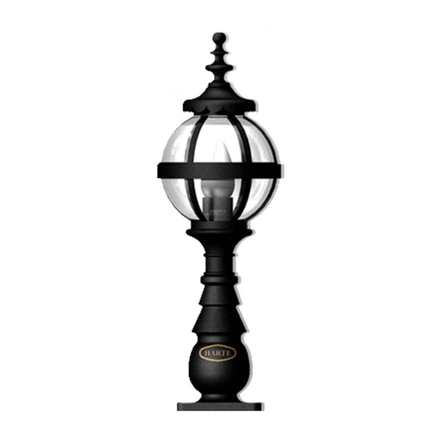 Victorian globe pedestal light in cast iron